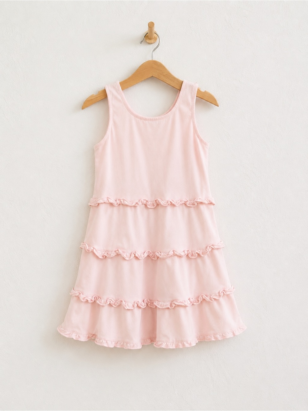 Polo by Ralph Lauren Light Pink Ruffle Tiered Tank Dress